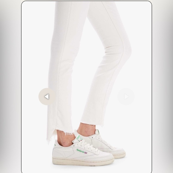 MOTHER THE LOOKER ANKLE STEP FRAY CREAM PUFF SIZE 25 - Picture 3 of 11